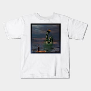 Fishin' With Lady Liberty Kids T-Shirt